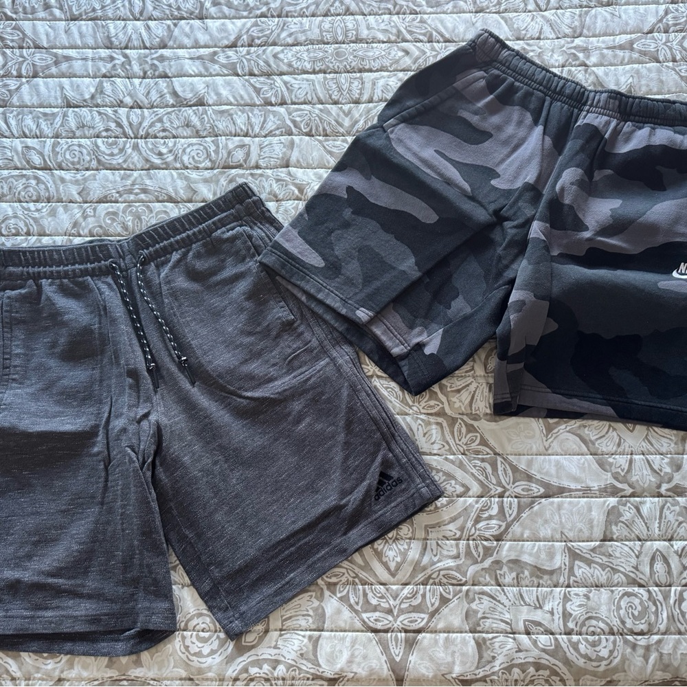 Nike/Adidas Men's Black/Gray Shorts